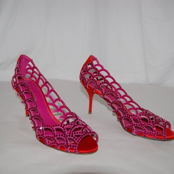 Sergio Rossi Pink Open-Toe Heels - Picture 12 of 15